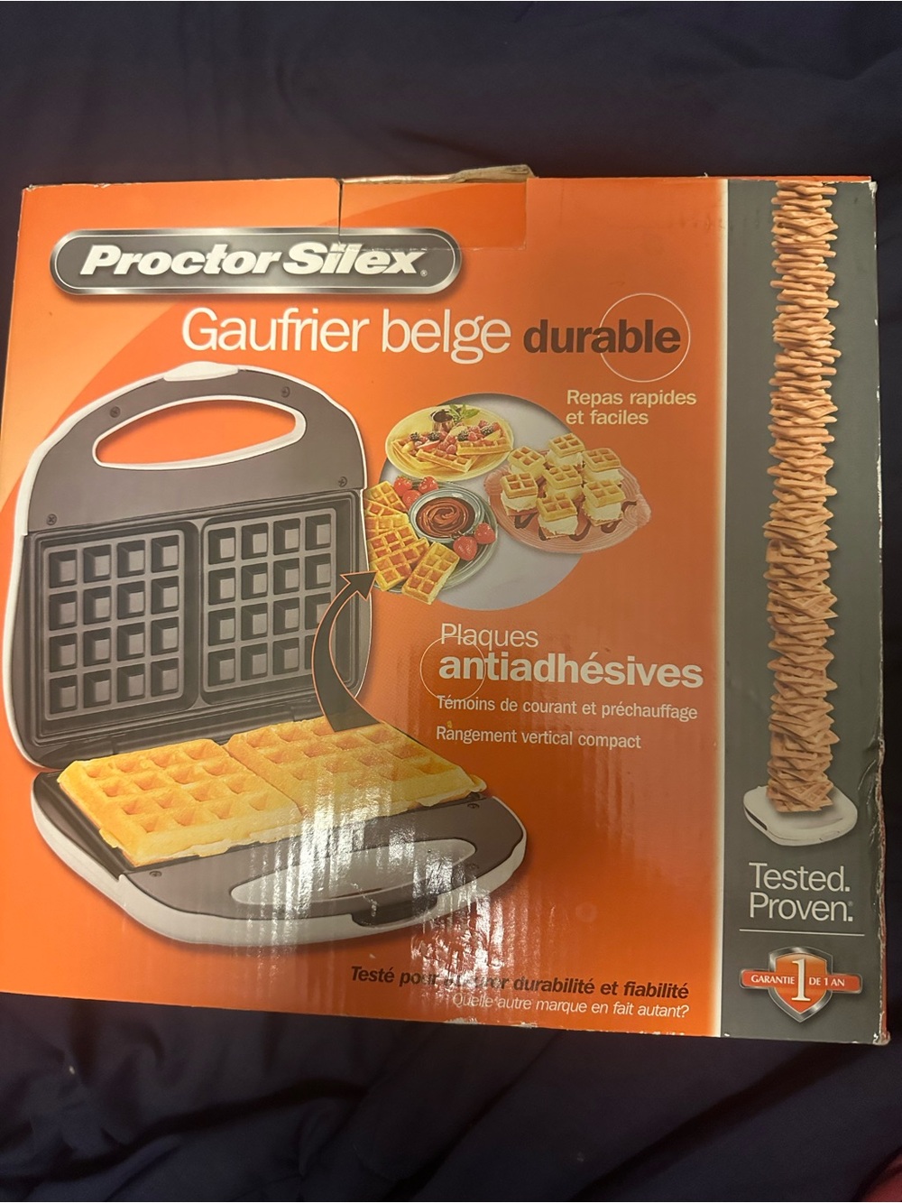 Orange Belgian Waffle Maker baker